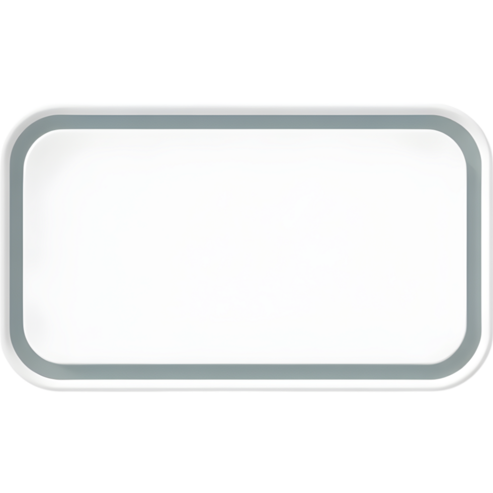 Simple Empty Rectangular White Frame png