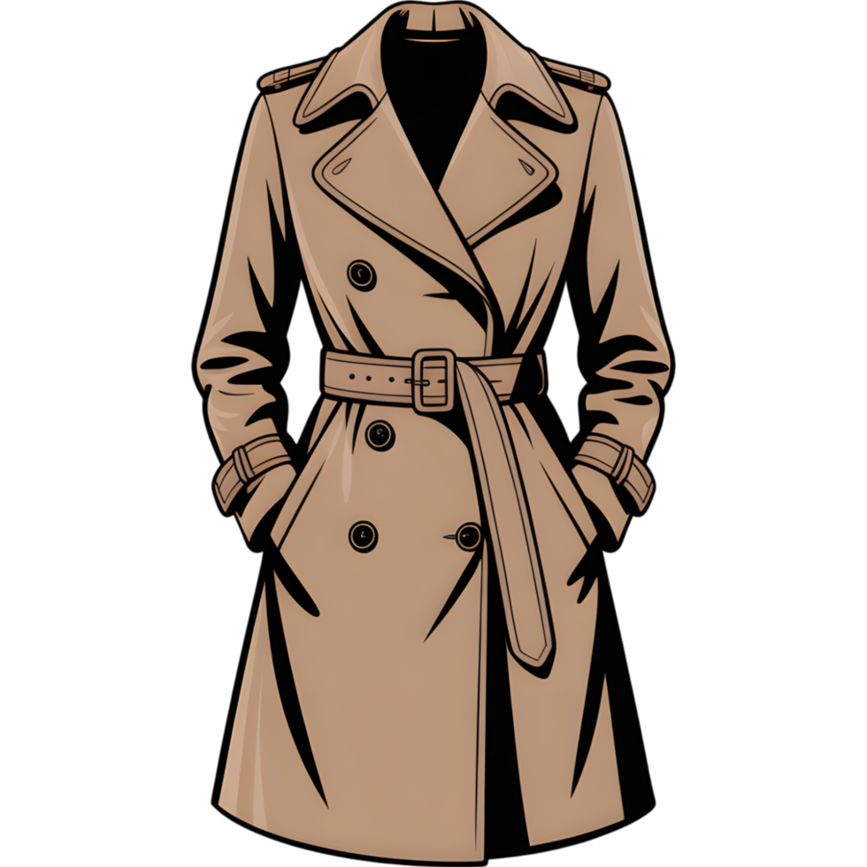 Khaki Trench Coat png