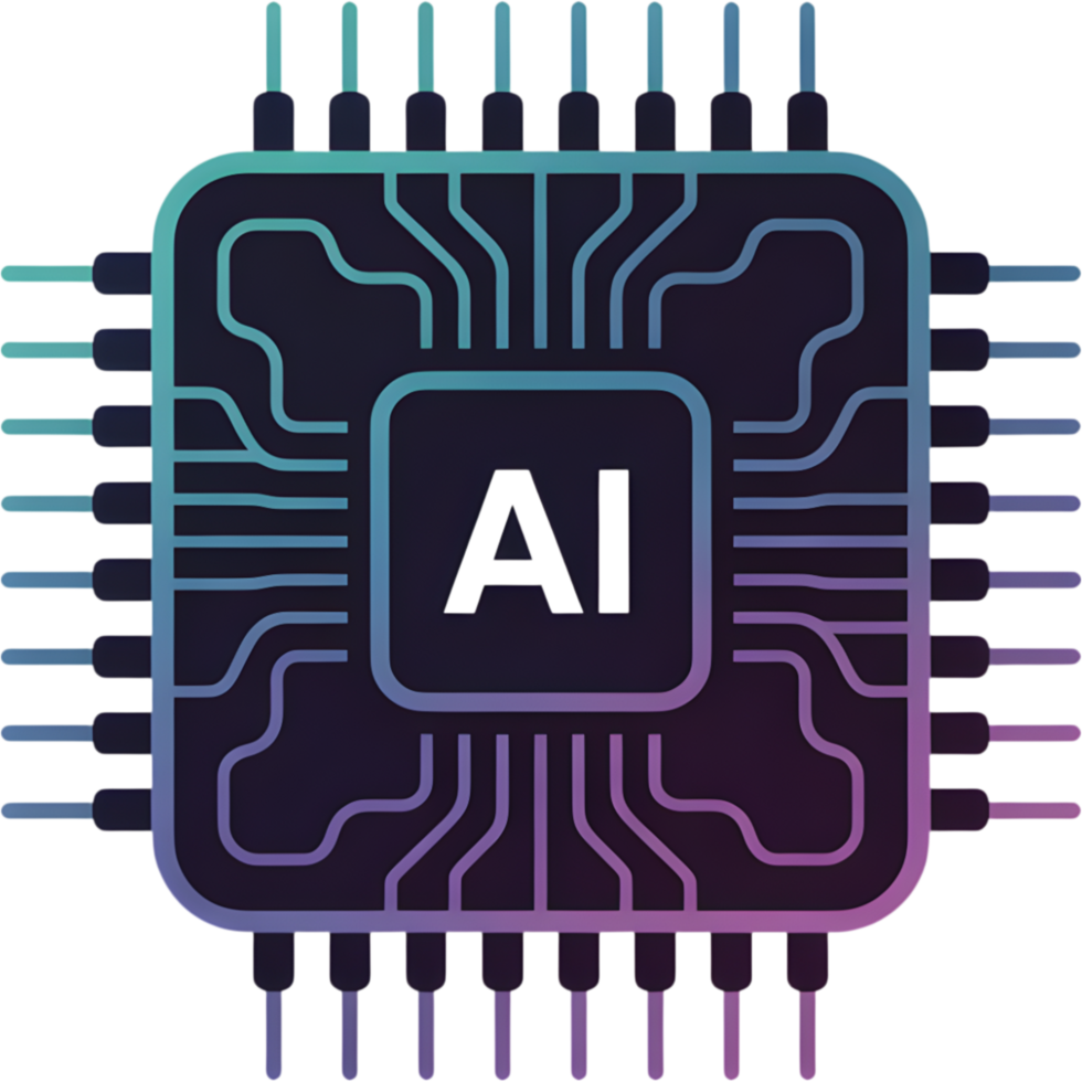 Artificial Intelligence Chip on Circuit Board png
