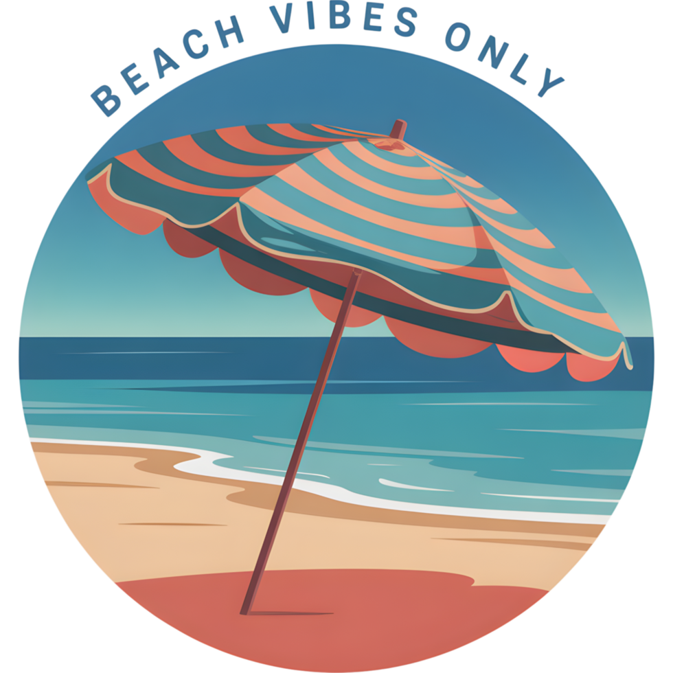 Beach Vibes Only Circular Design png