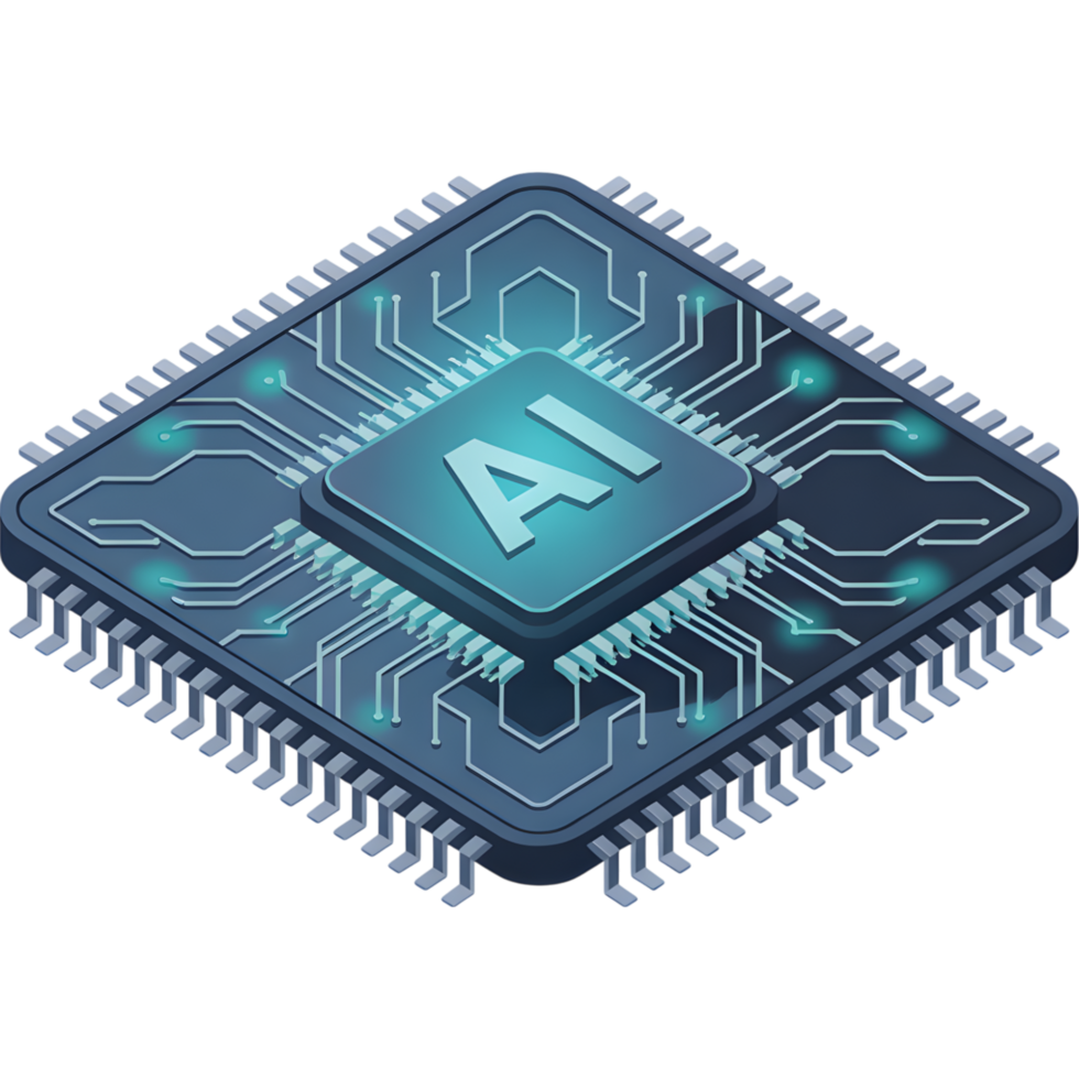 Artificial Intelligence Chip Element png