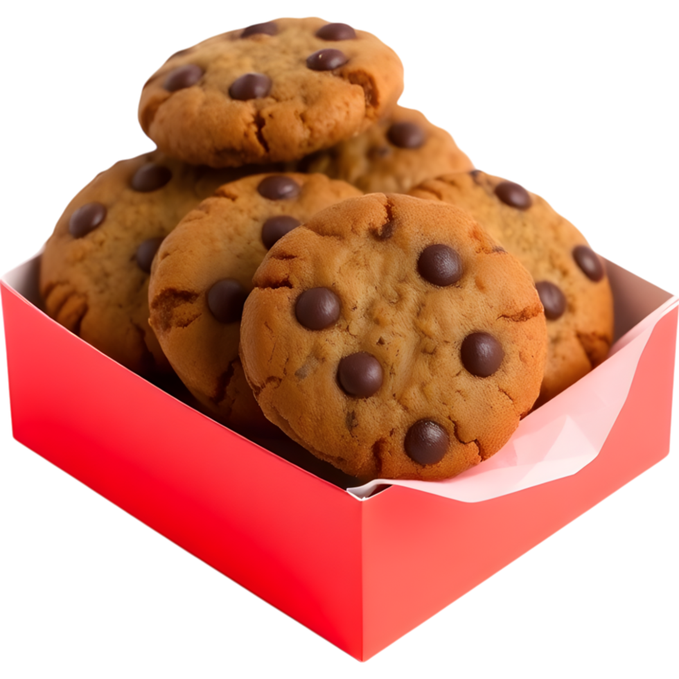 Chocolate Chip Cookies in Box png