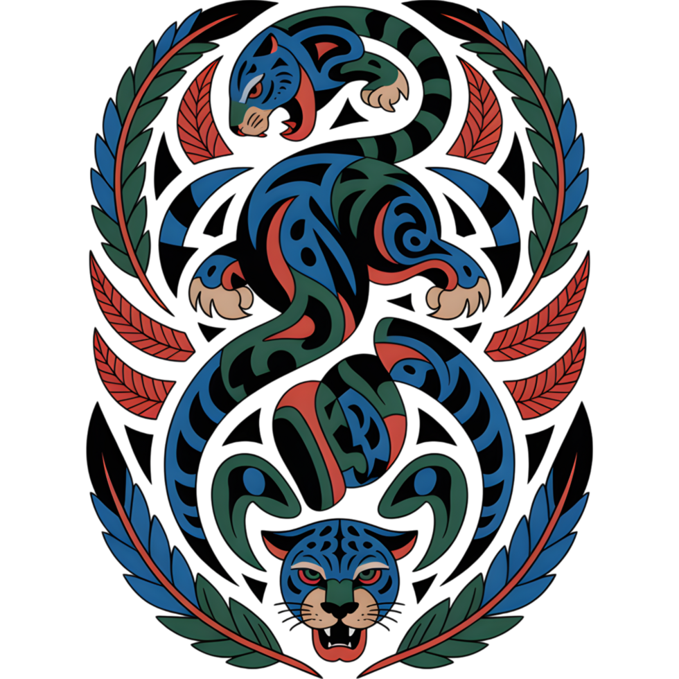 Tribal Inspired Panther Design png