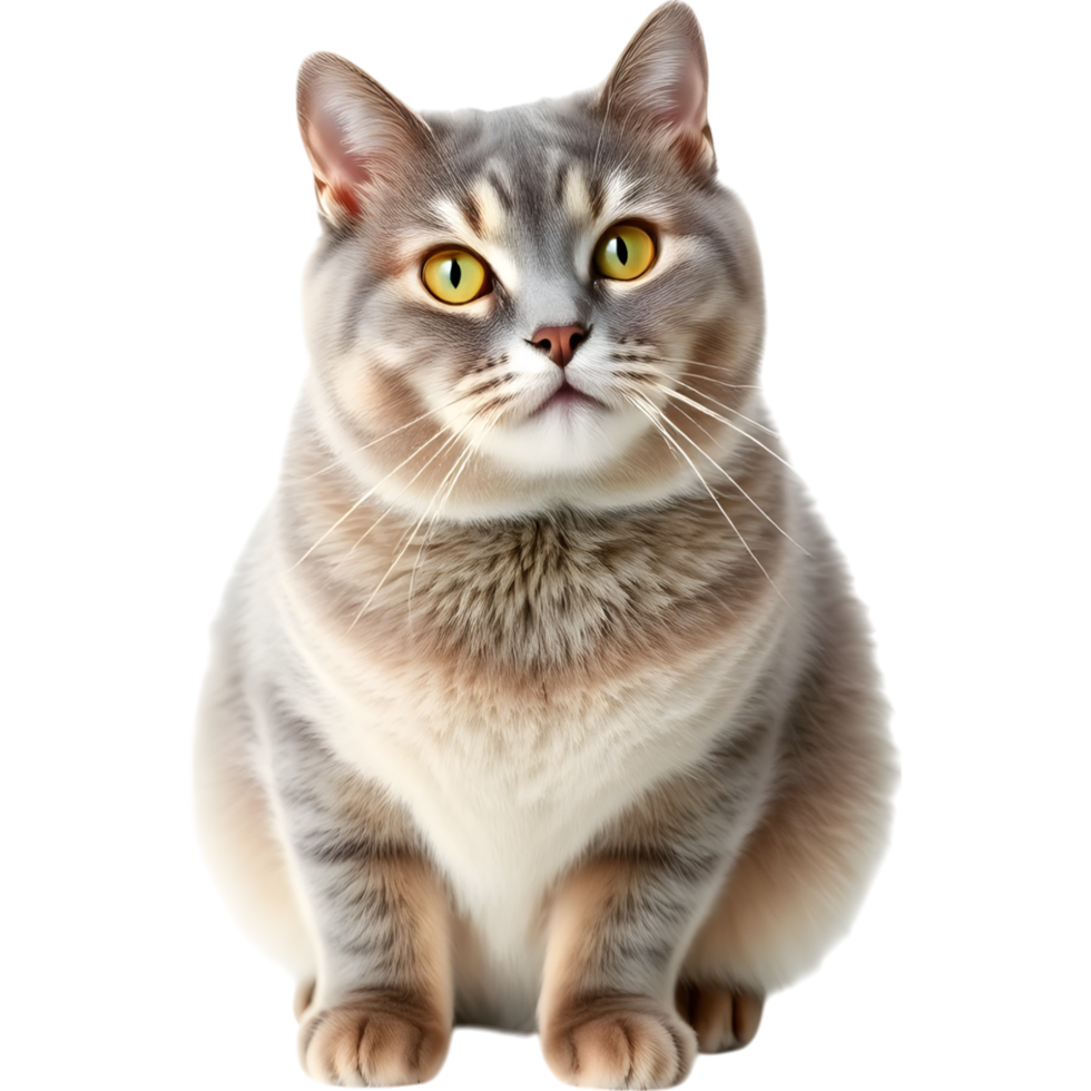 Curious Grey Cat Resting Profile png