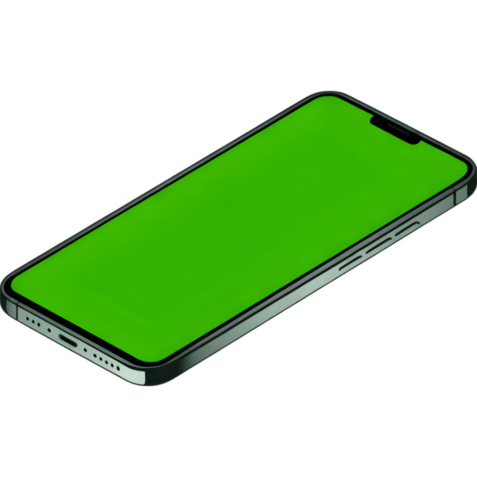 Green Screen Smartphone Display Mockup png