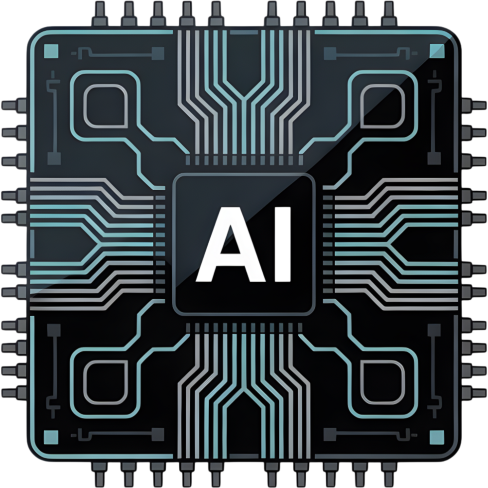 AI Processor Chip Design Concept png