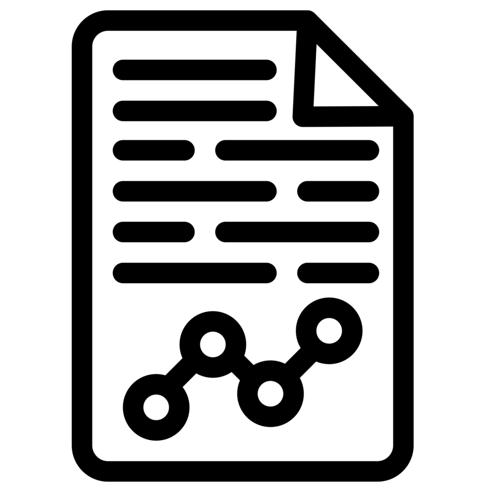 Statistical paper report icon symbol - Report which shows growth, results png