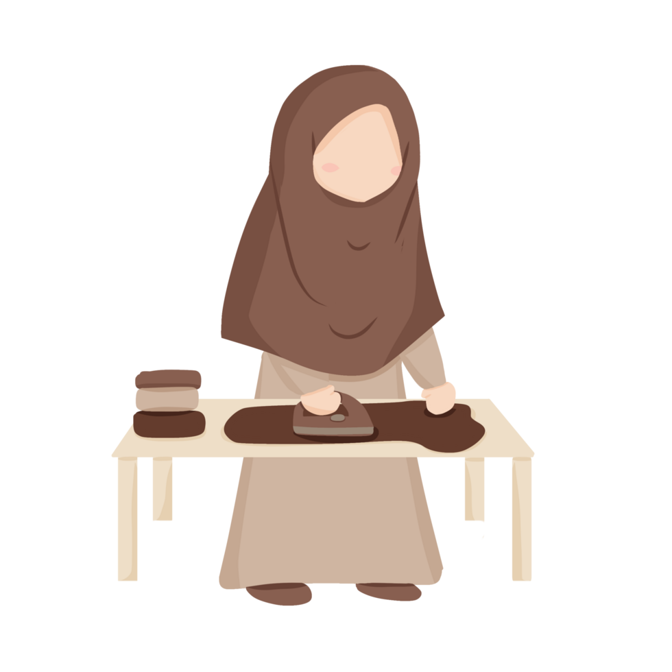 A woman in a hijab is cutting a piece of bread png