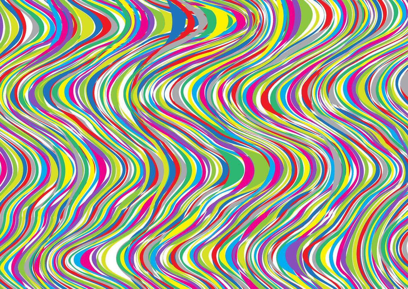 Colorful wavy line pattern. These lines are close together and create the illusion of movement. Gives a dynamic and energetic impression vector