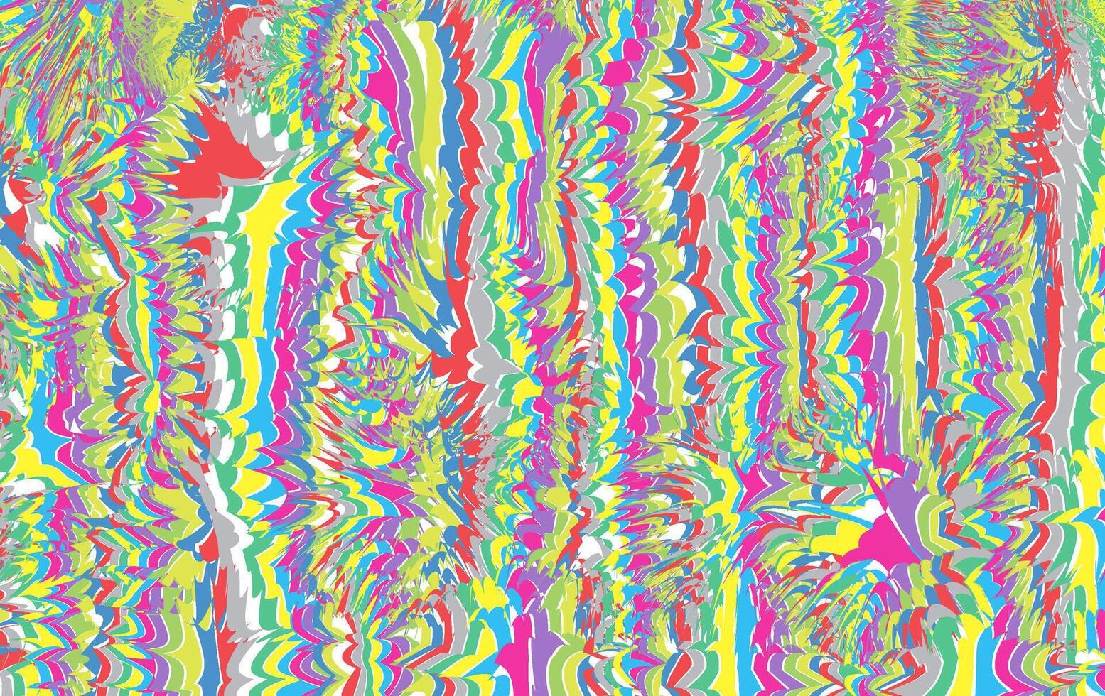 Brightly colored abstract patterns with feather-like or spreading petal-like effects, creating a dynamic and energetic impression vector