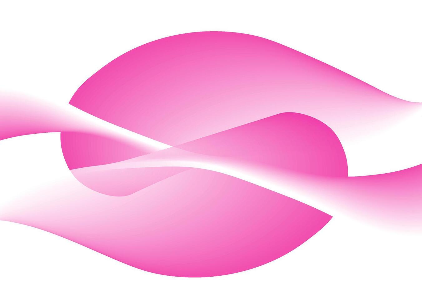 Abstract design with pink curved shapes that gradate on a white background. These shapes appear to overlap each other and create a dynamic and modern impression vector