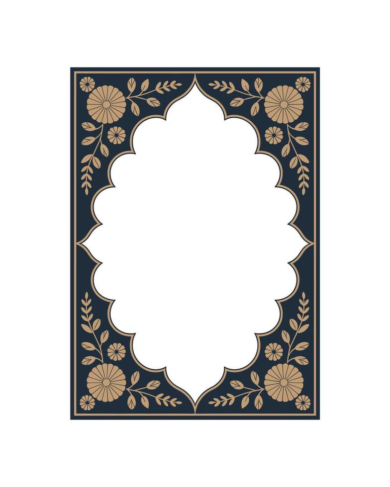 Elegant floral frame border design template vector