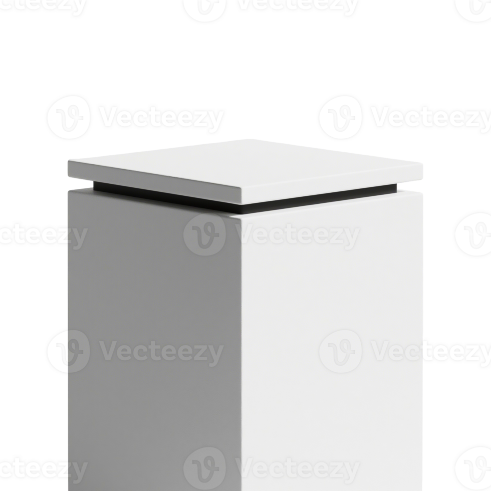 Minimalist White Pedestal for Product Display png