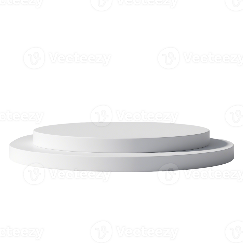 White Circular Podium for Product Display or Presentation png
