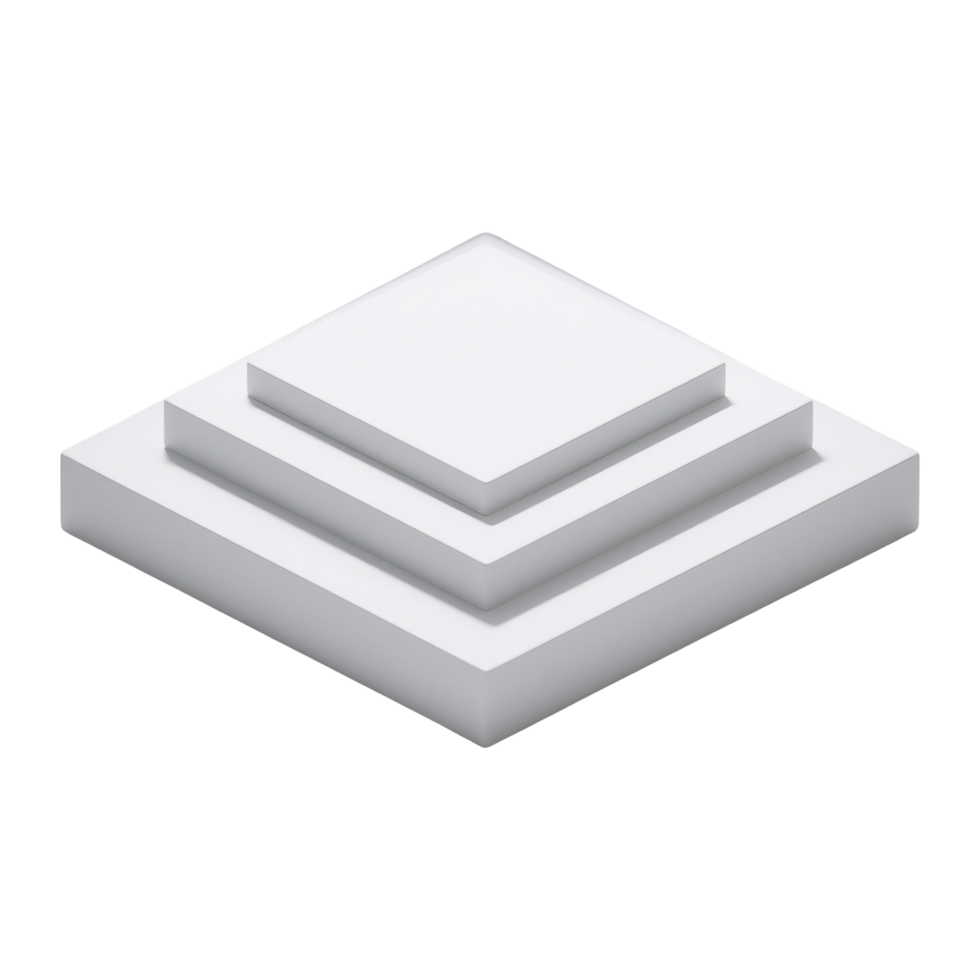 Three-tiered platform for product display png