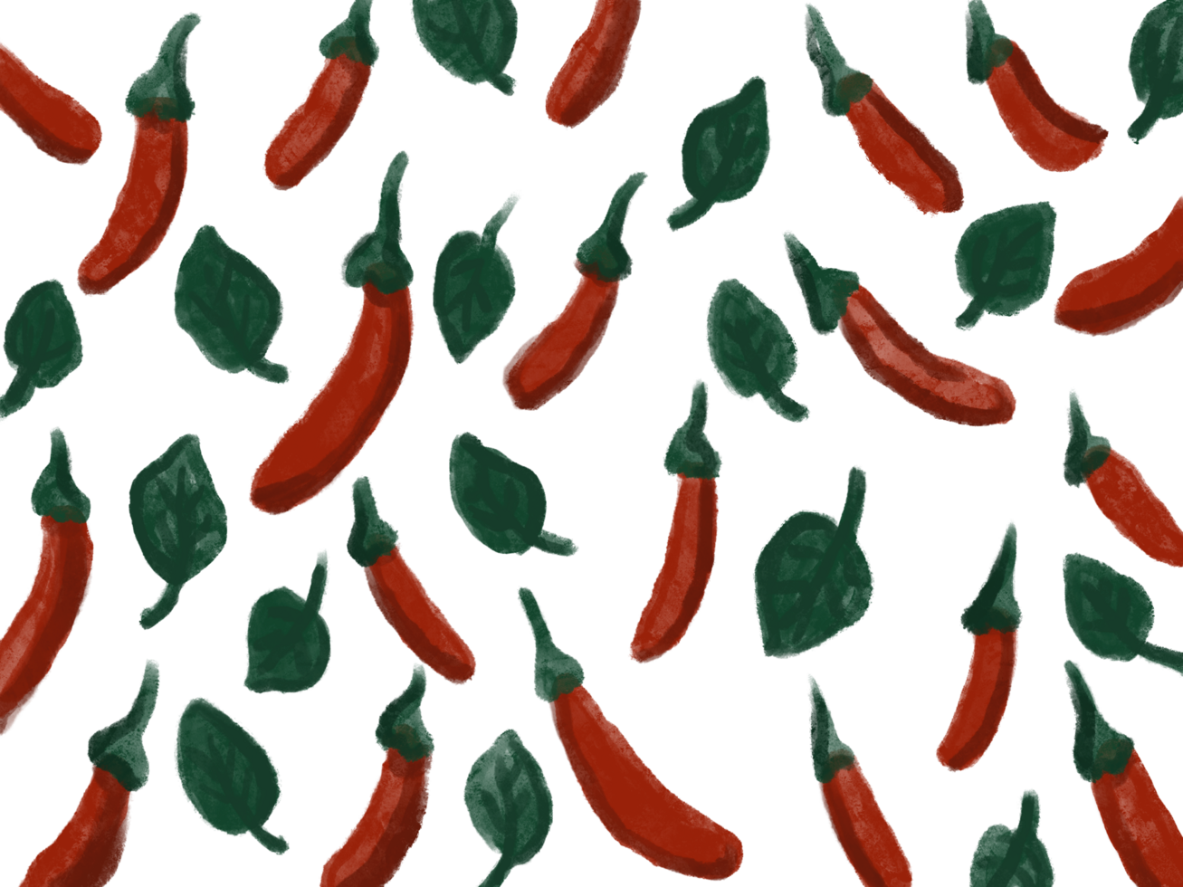 Spicy Chili Peppers Pattern png