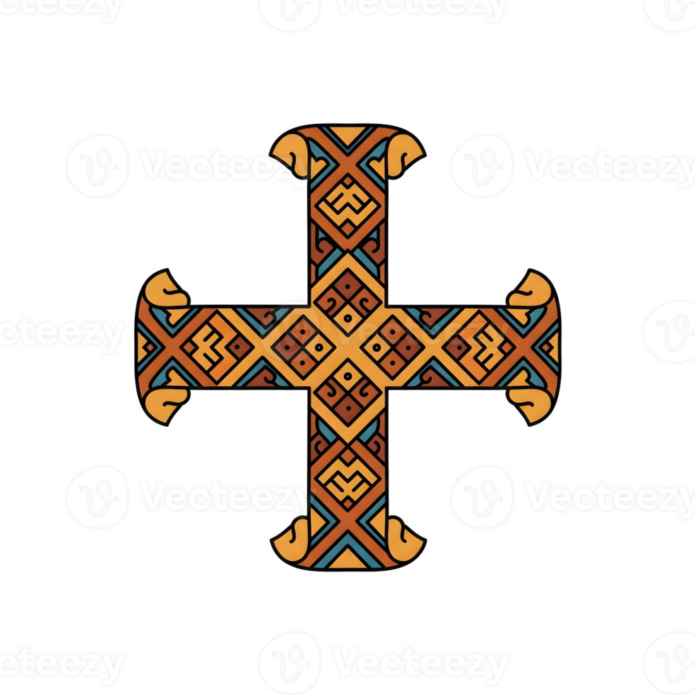 Amazigh Berber Symbol with Geometric Ethnic Design png
