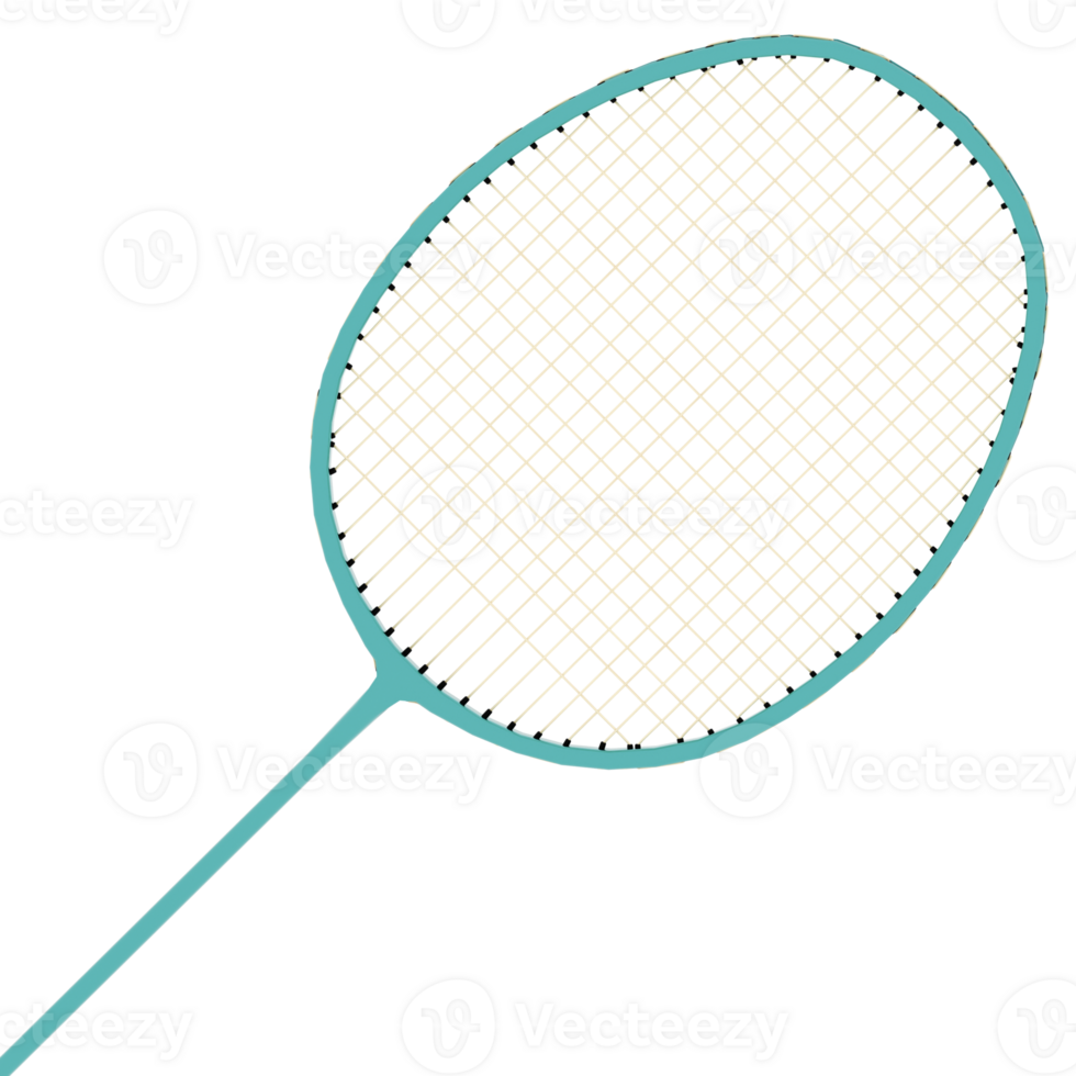 Badminton racket with transparent background png