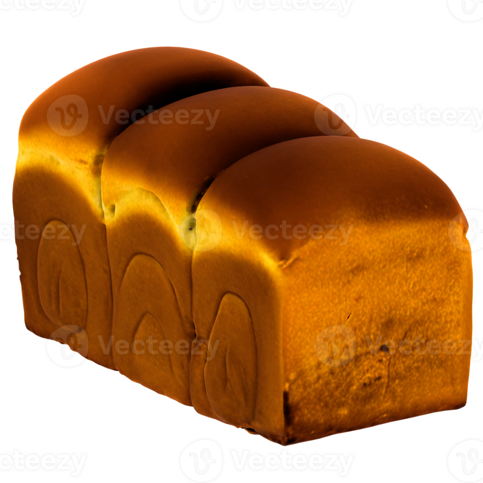 3d render loaf bread with transparent background png