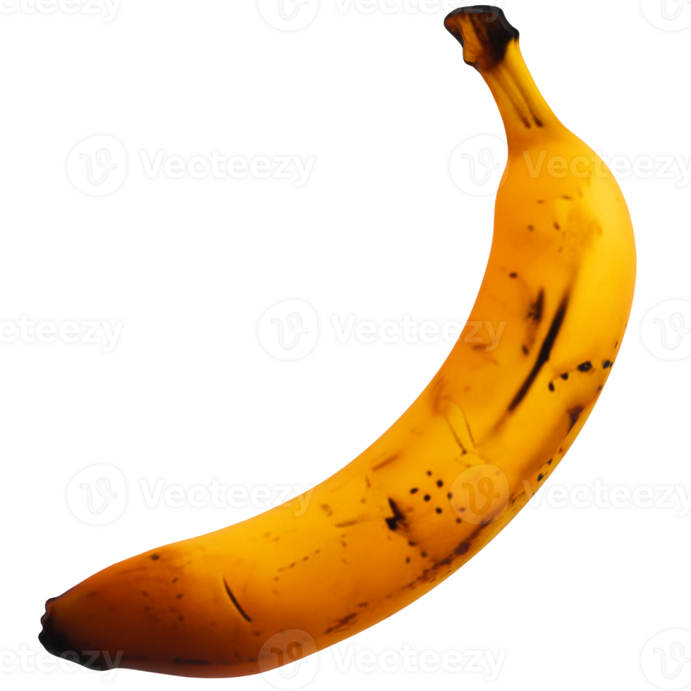 3d render ripe banana with transparent background png