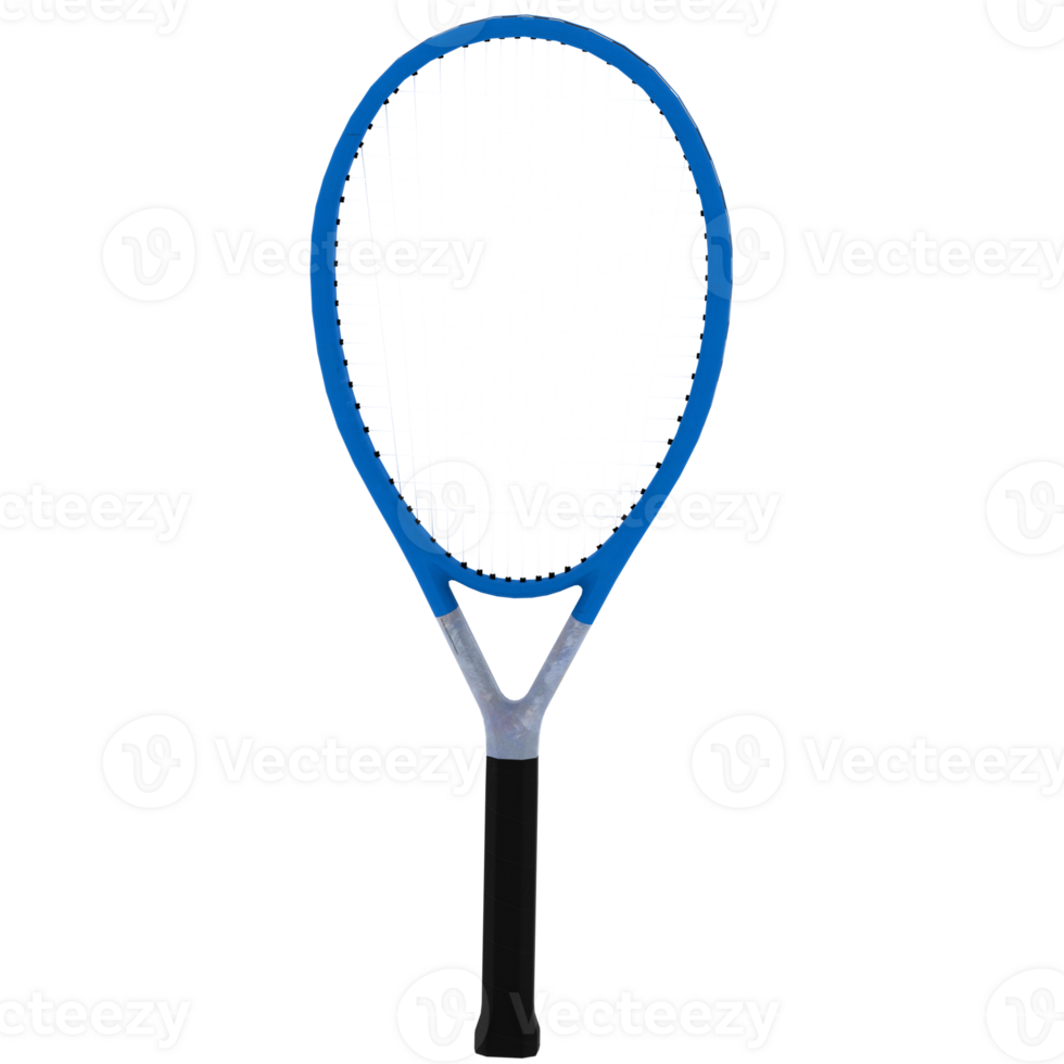 Tennis racket blue handle with transparent background png
