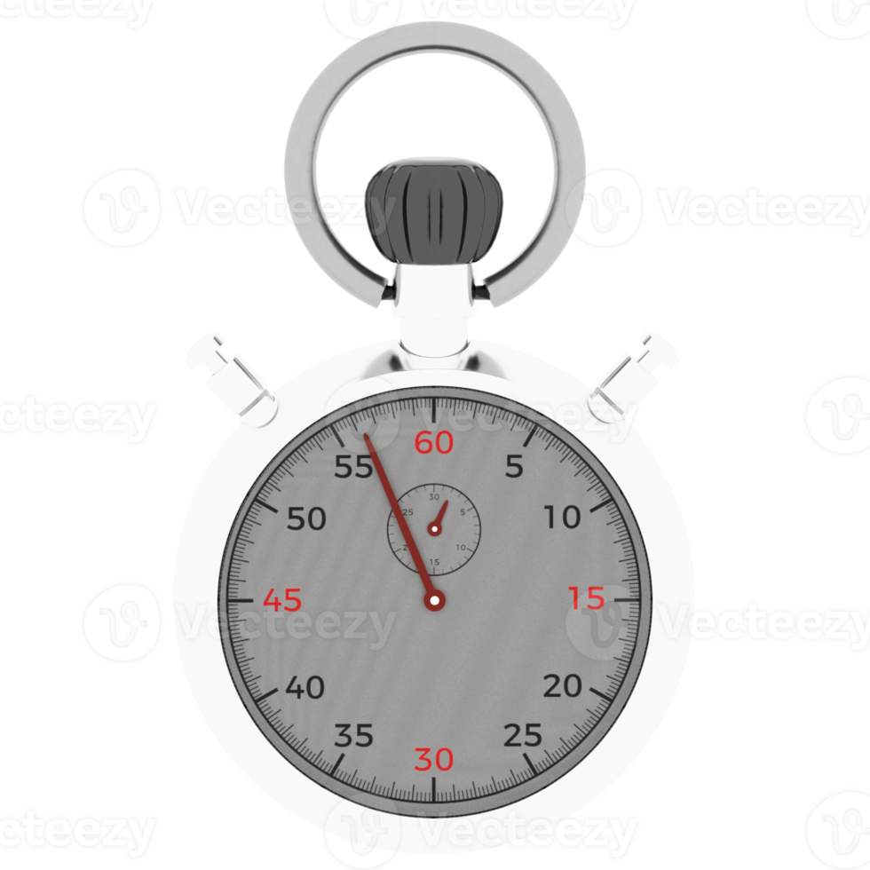 Render stopwatch classic timer tool with transparent wallpaper png