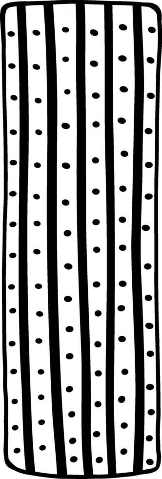 tall fancy abstract striped vase in doodle style vector