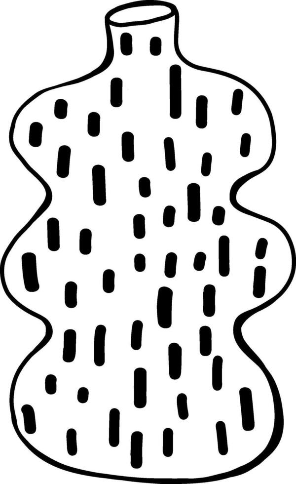 Abstract dotted vase vector