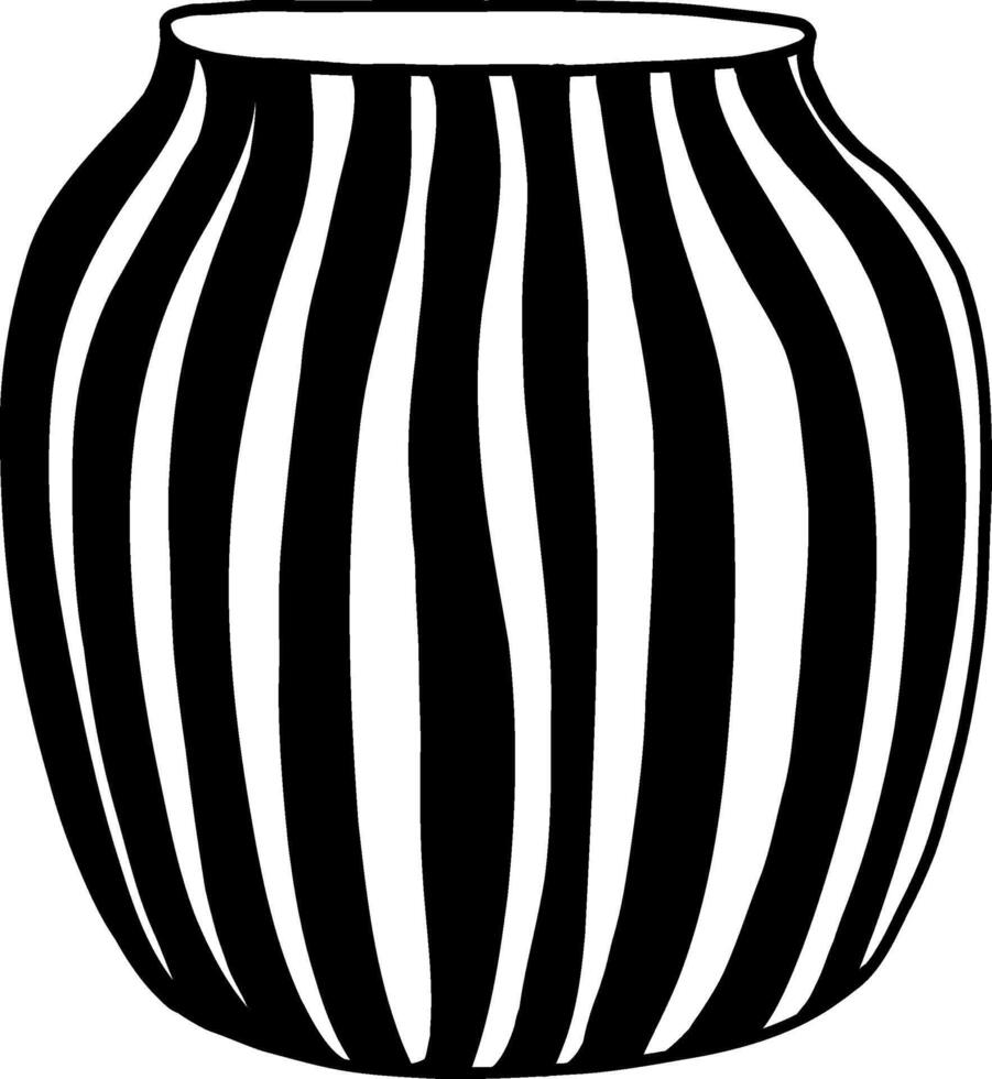 Vase in doodle style vector