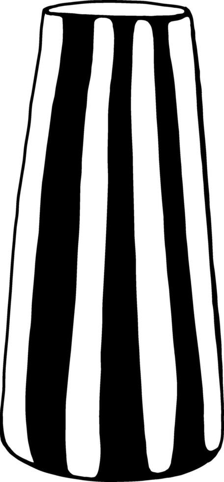 elongated striped vase vector