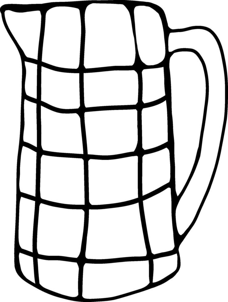 Simple naive cute hand drawn vase illustration vector