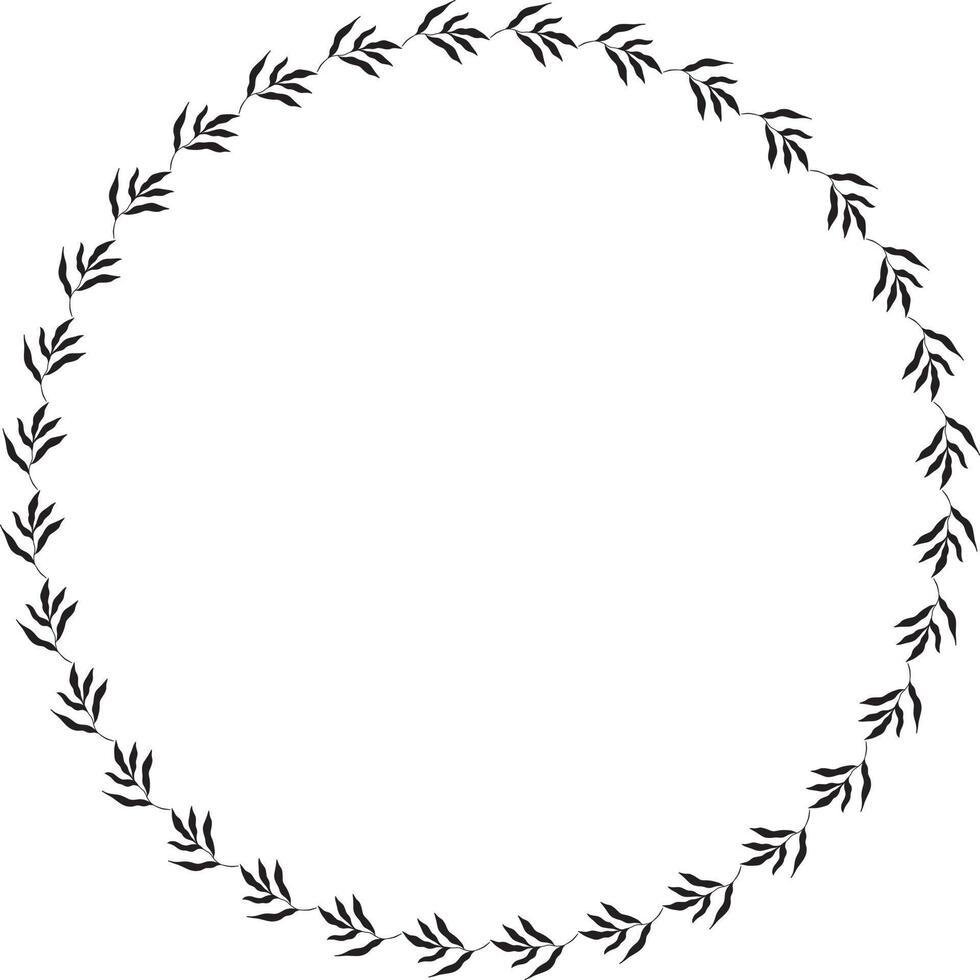 Circle botanical frame Illustration vector