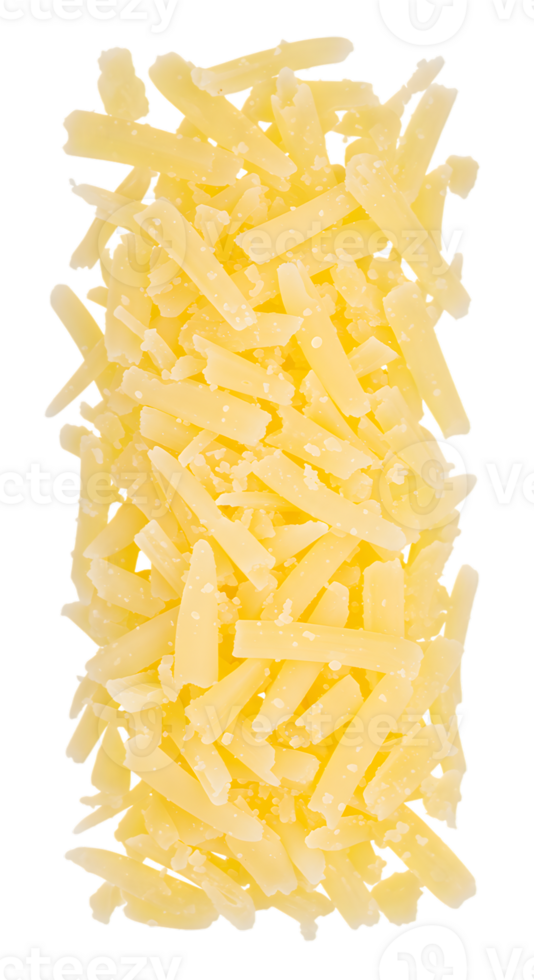 Heap of Shredded Mild Cheddar Cheese on a Transparent Background png