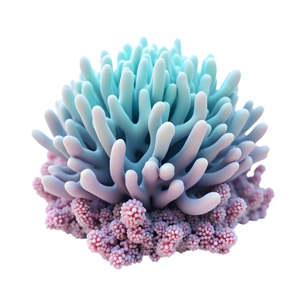 A captivating coral reef organism against a pristine black backdrop creating an ethereal and mesmerizing visual experience png