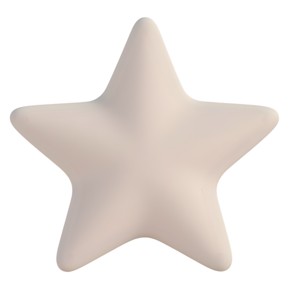 Creamy smooth star shape on transparent background, ideal for design elements png