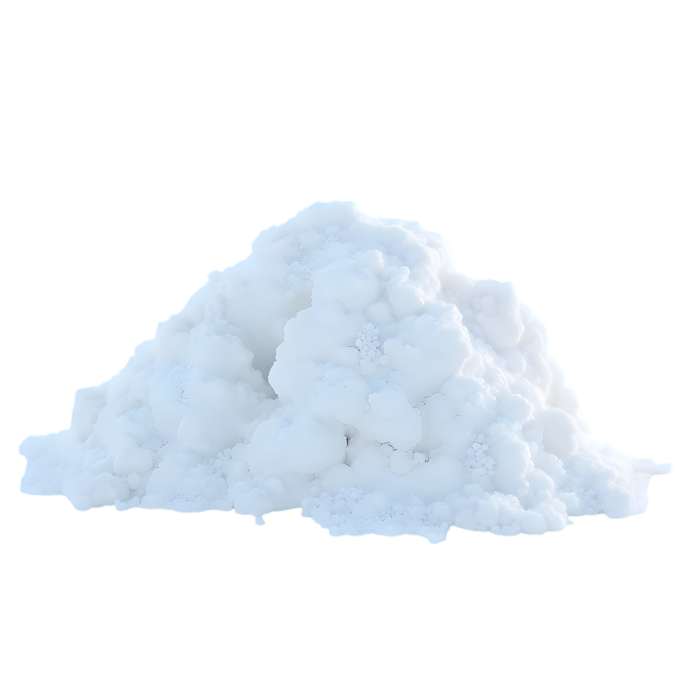 Pile of White Powder Isolated on Transparent Background for Design Element png