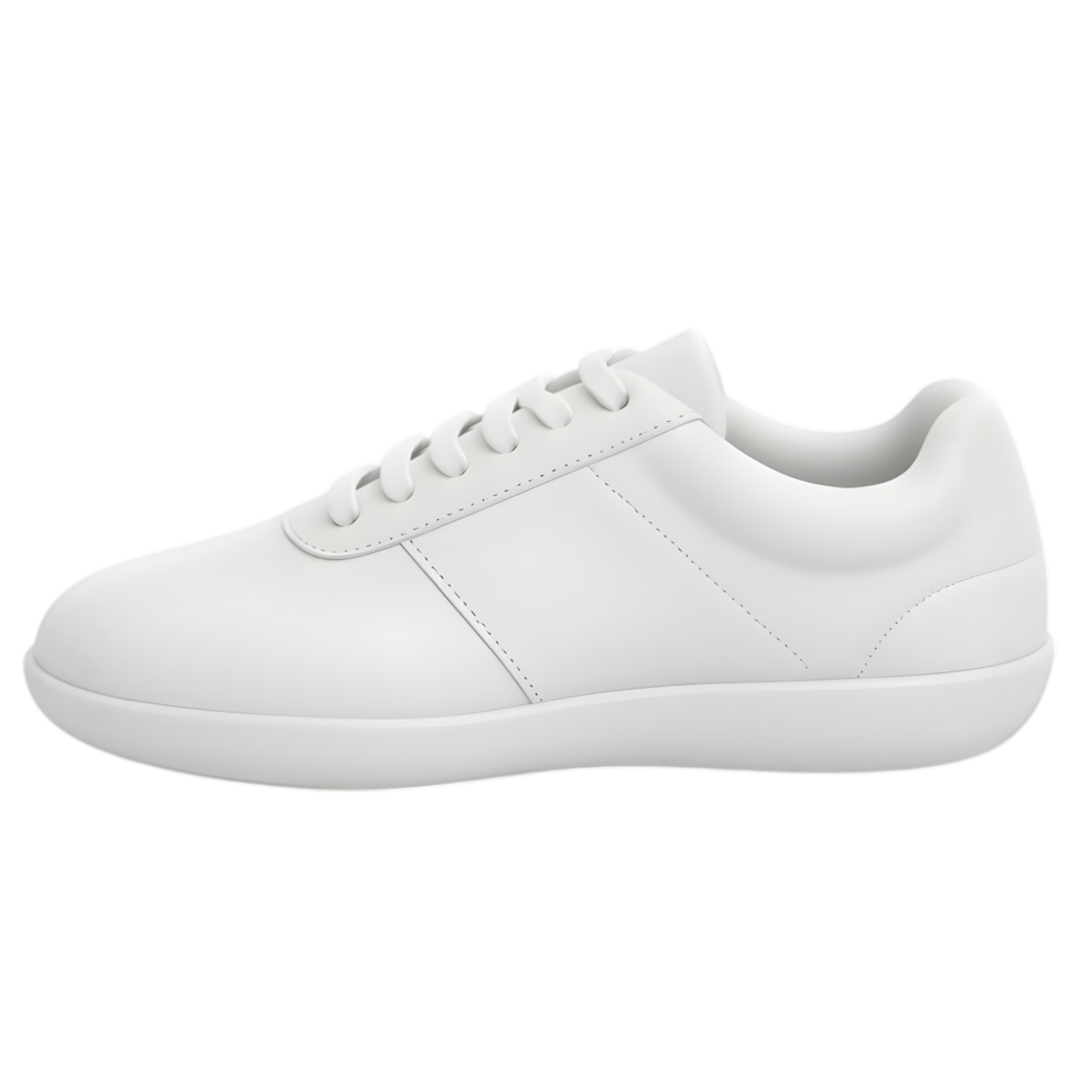 Elegant White Sneaker Isolated on Transparent Background, Perfect for Product Mockups png