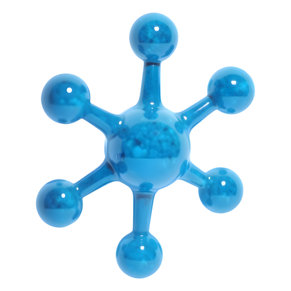 Molecular Structure Illustration on Transparent Background for Scientific Use png