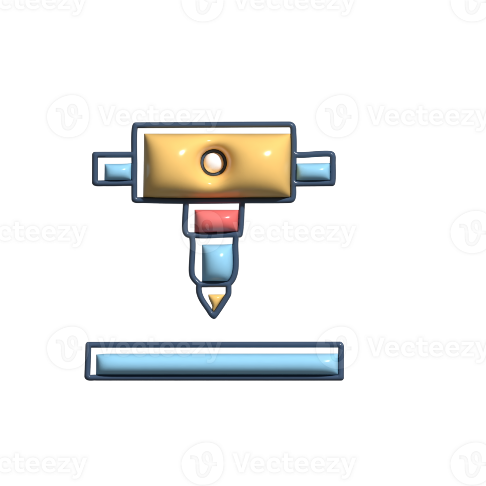 Modern 3D Robotics Computer-Controlled Machining Icons png