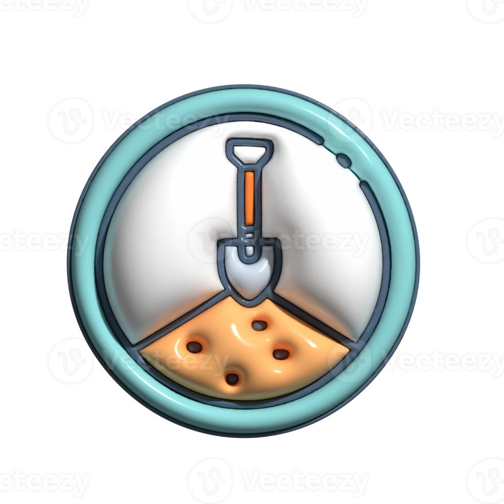 Adorable 3D Construction Earthwork Symbols png