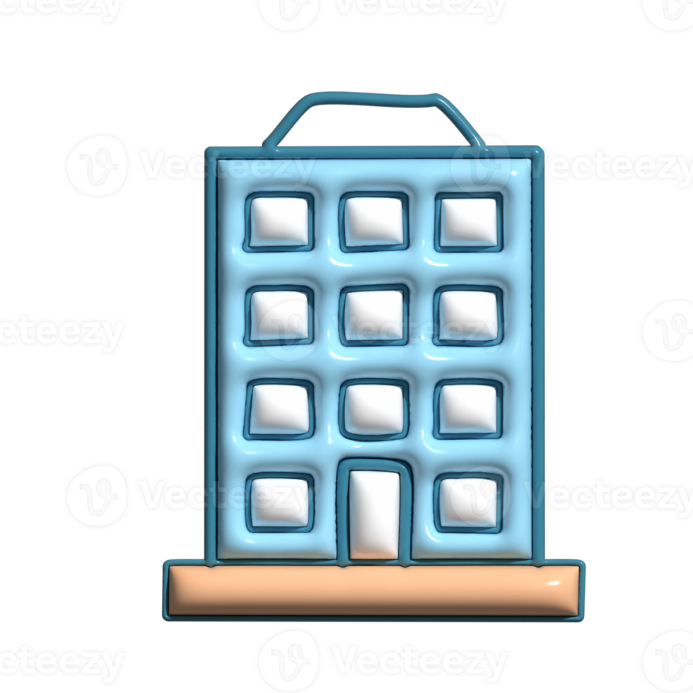 Modern 3D City Urban Development Icons Set png