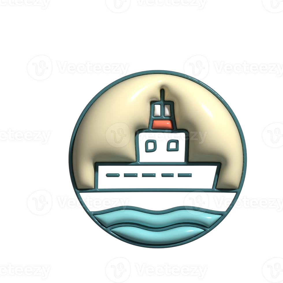Adorable 3D Maritime Shipping Dock Symbols png