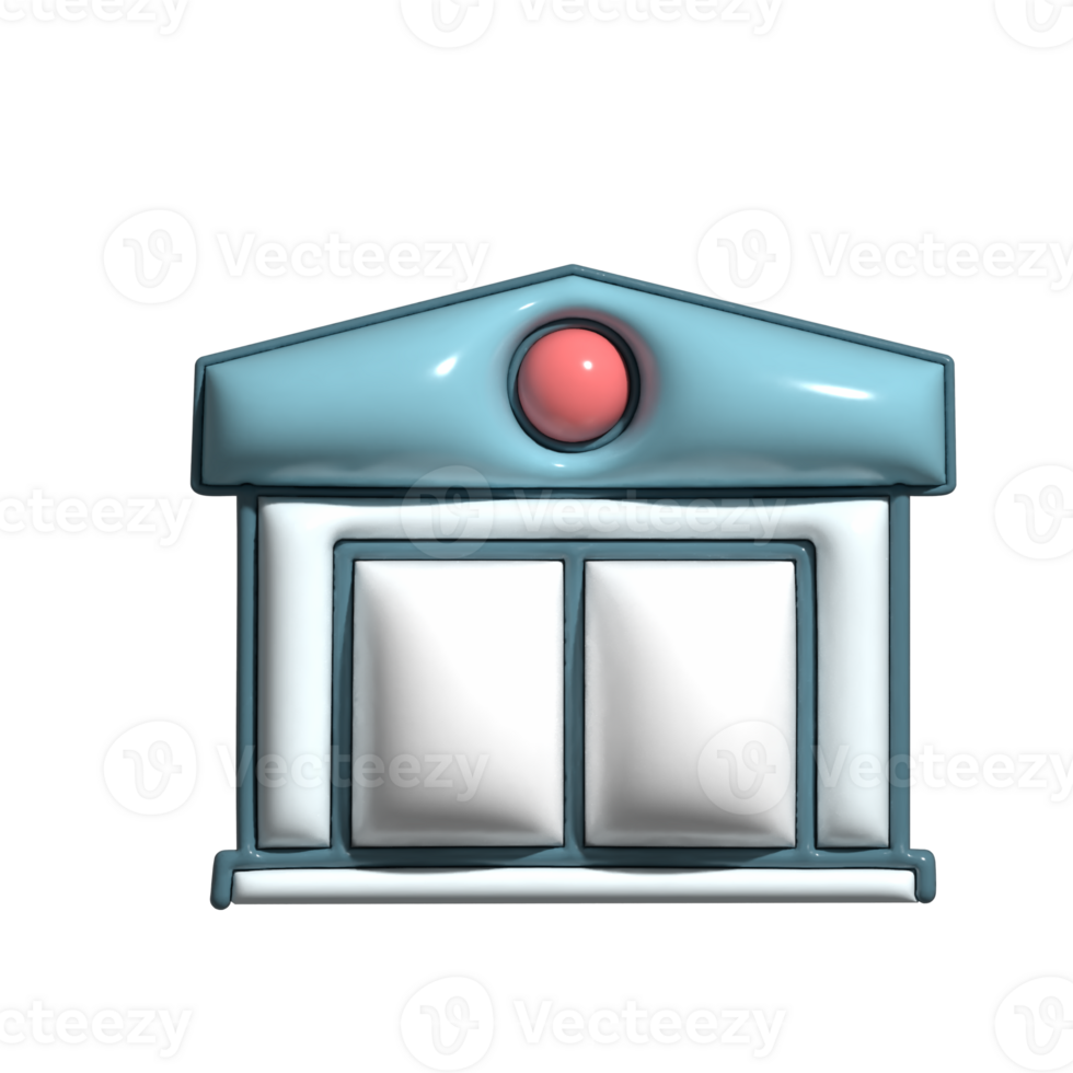 Adorable 3D Bus Stop Commuter Hub Symbols png