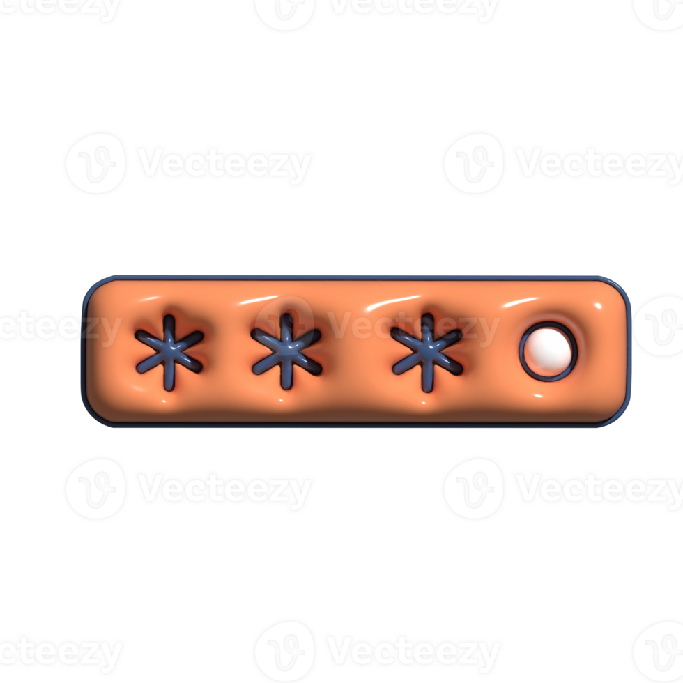 Modern 3D User Authentication Privacy Icons png