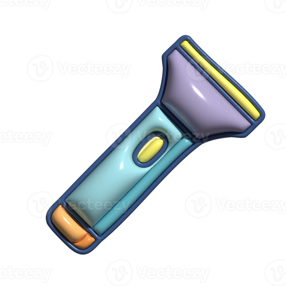 3D Cartoon Flashlight Illumination Icons png