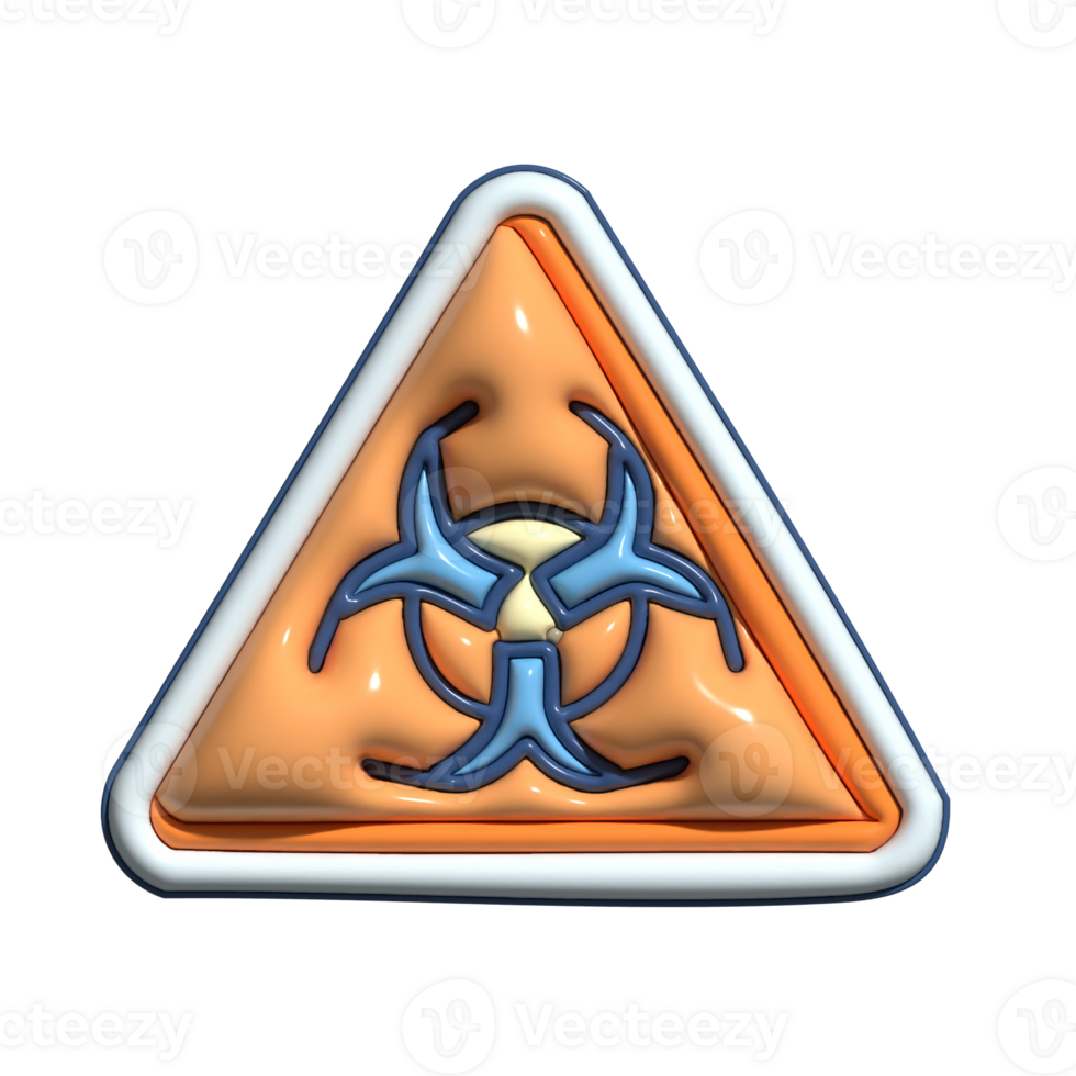 Adorable 3D Contamination Warning Symbols png