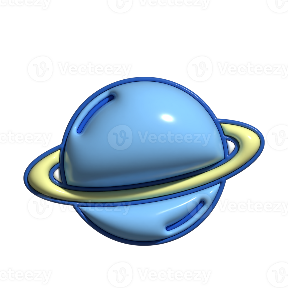 Adorable 3D Ice Giant Solar System Symbols png