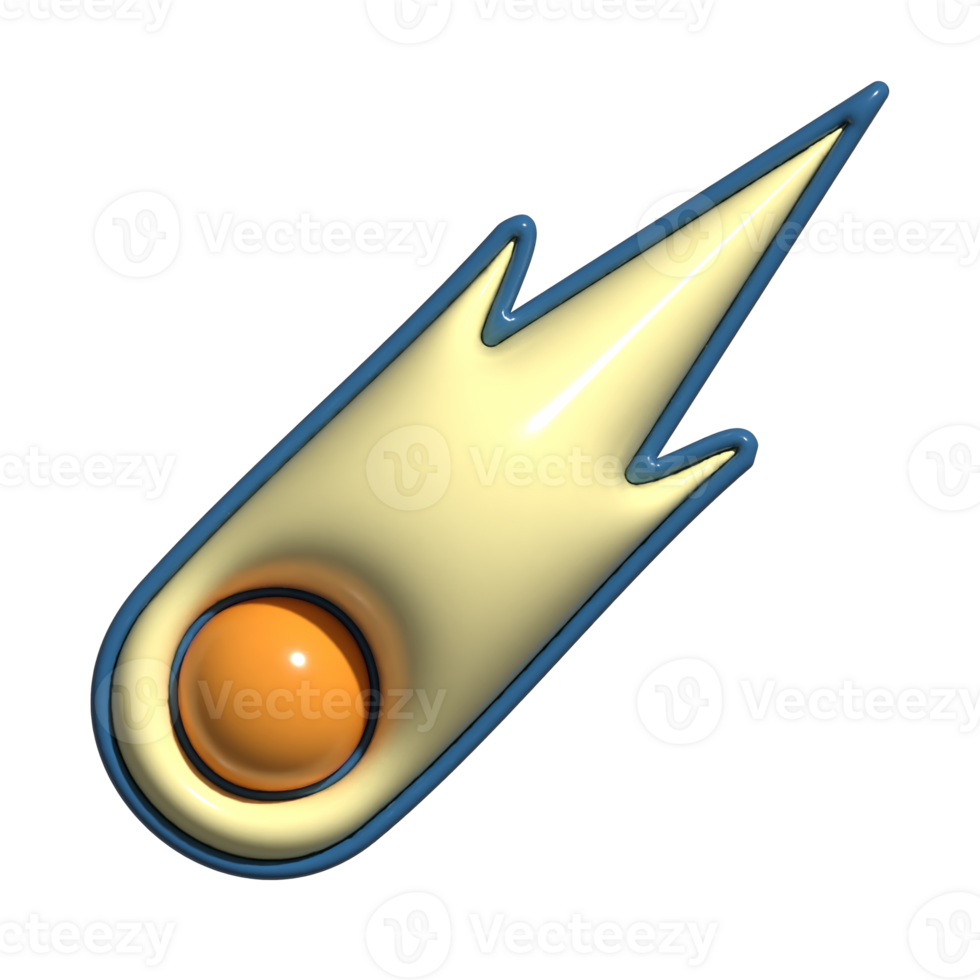 Dynamic 3D Extraterrestrial Impact Science Icons Set png