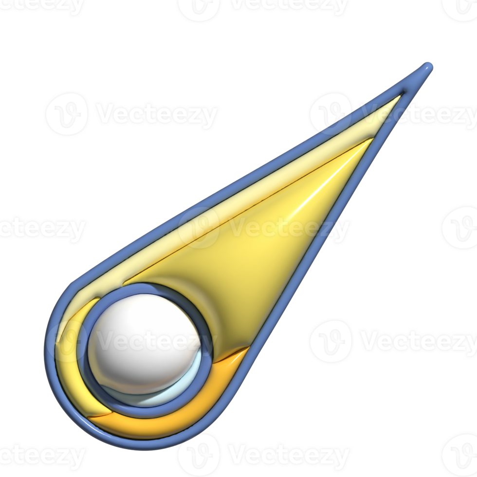 3D Cartoon Comet Cosmic Traveller Icons png