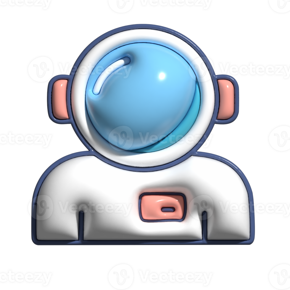 3D Cartoon Astronaut Space Explorer Icons png